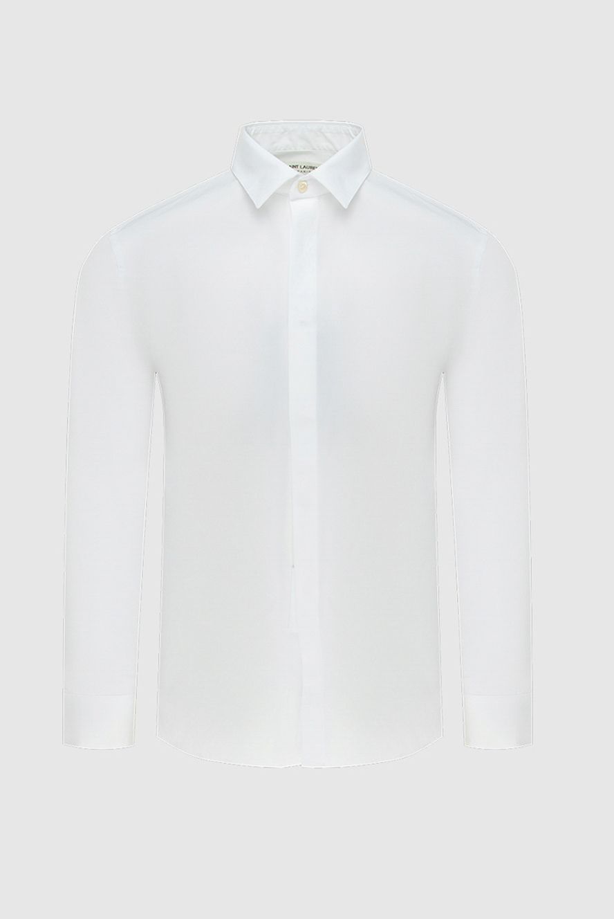 Saint Laurent чоловічі сорочка з бавовни біла чоловіча купити фото з цінами 171132