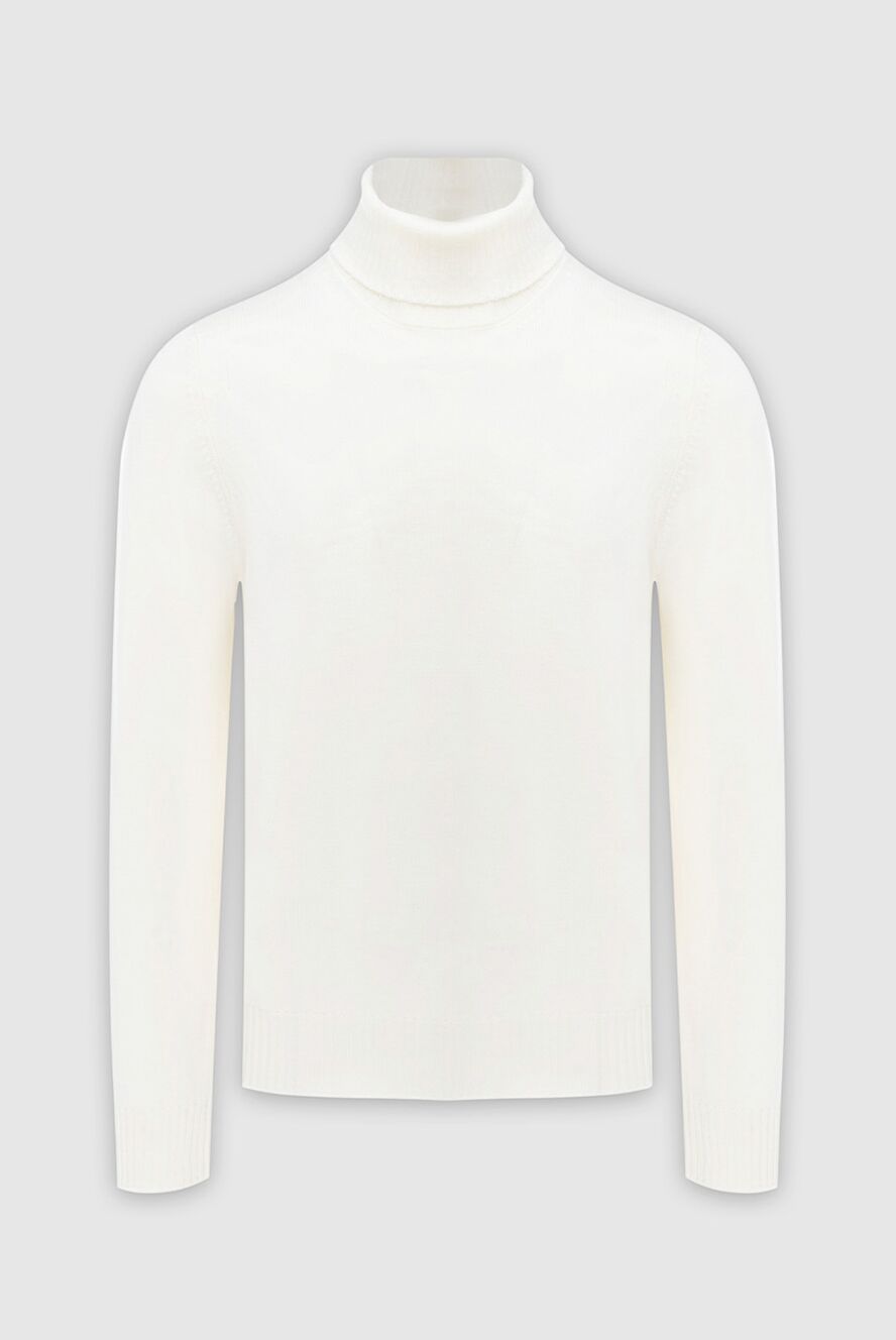 Beige wool jumper for men