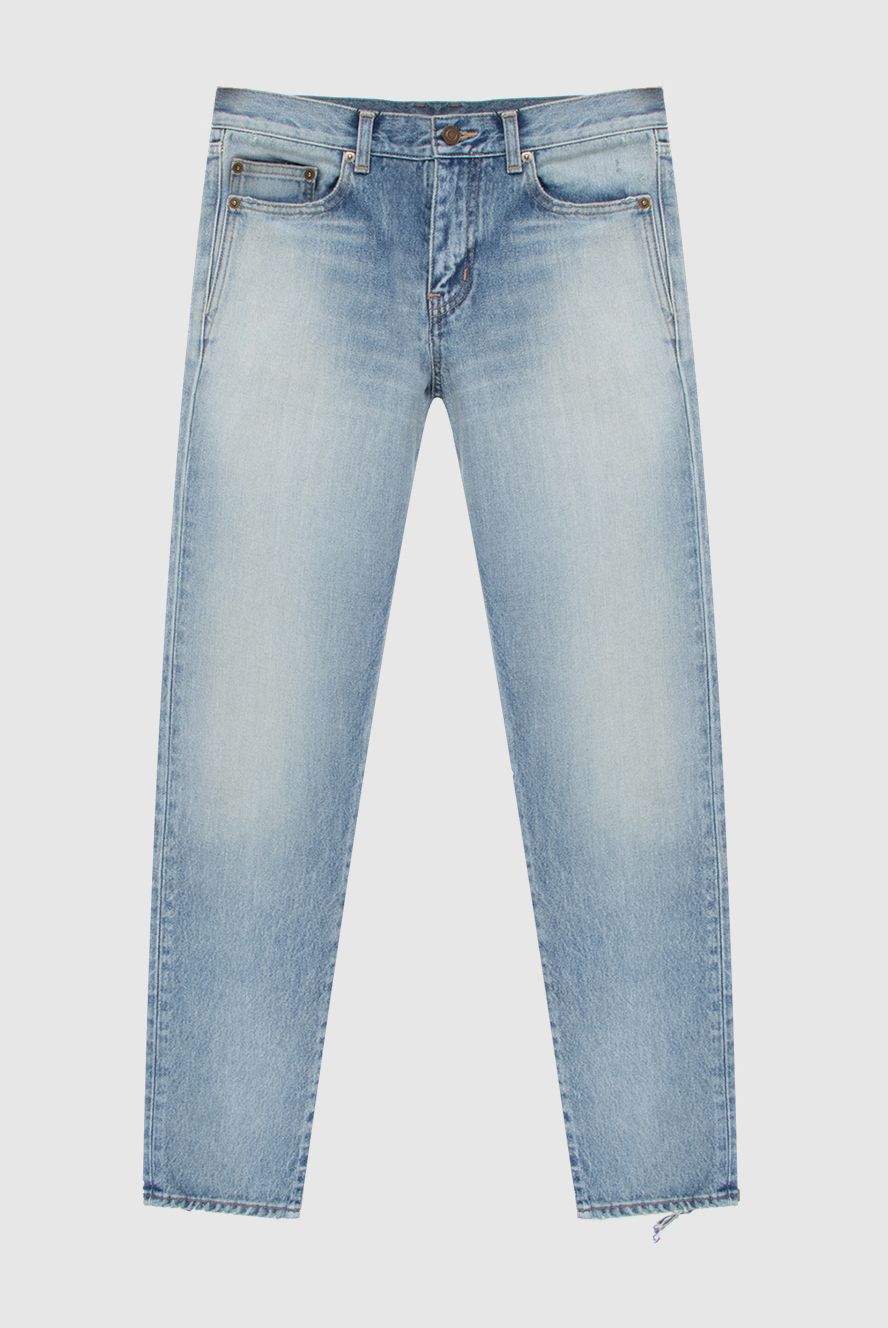 Saint Laurent жіночі джинси з бавовни сині жіночі купити фото з цінами 171451
