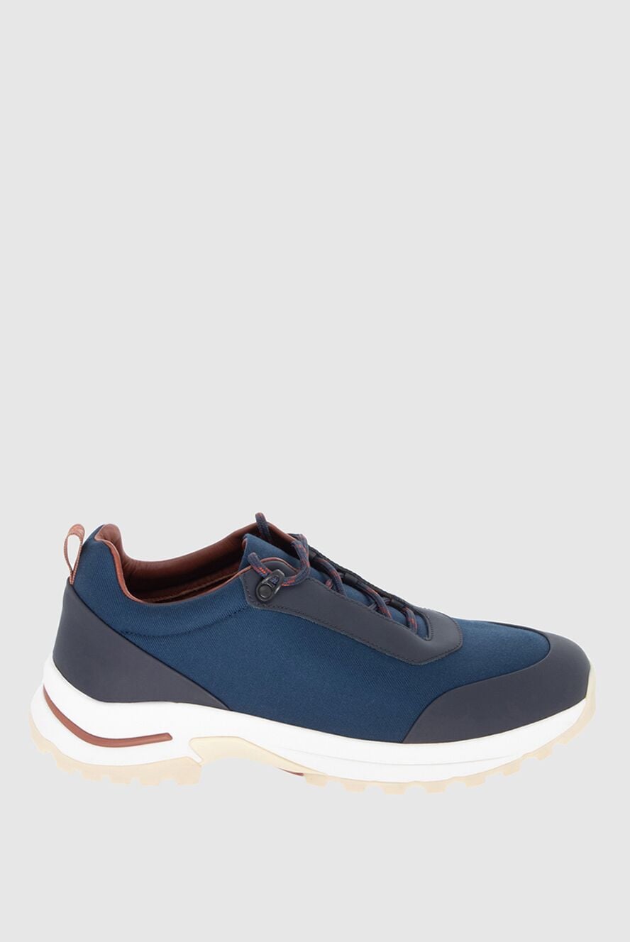 Sneakers with a combined upper and a shock-absorbing white sole