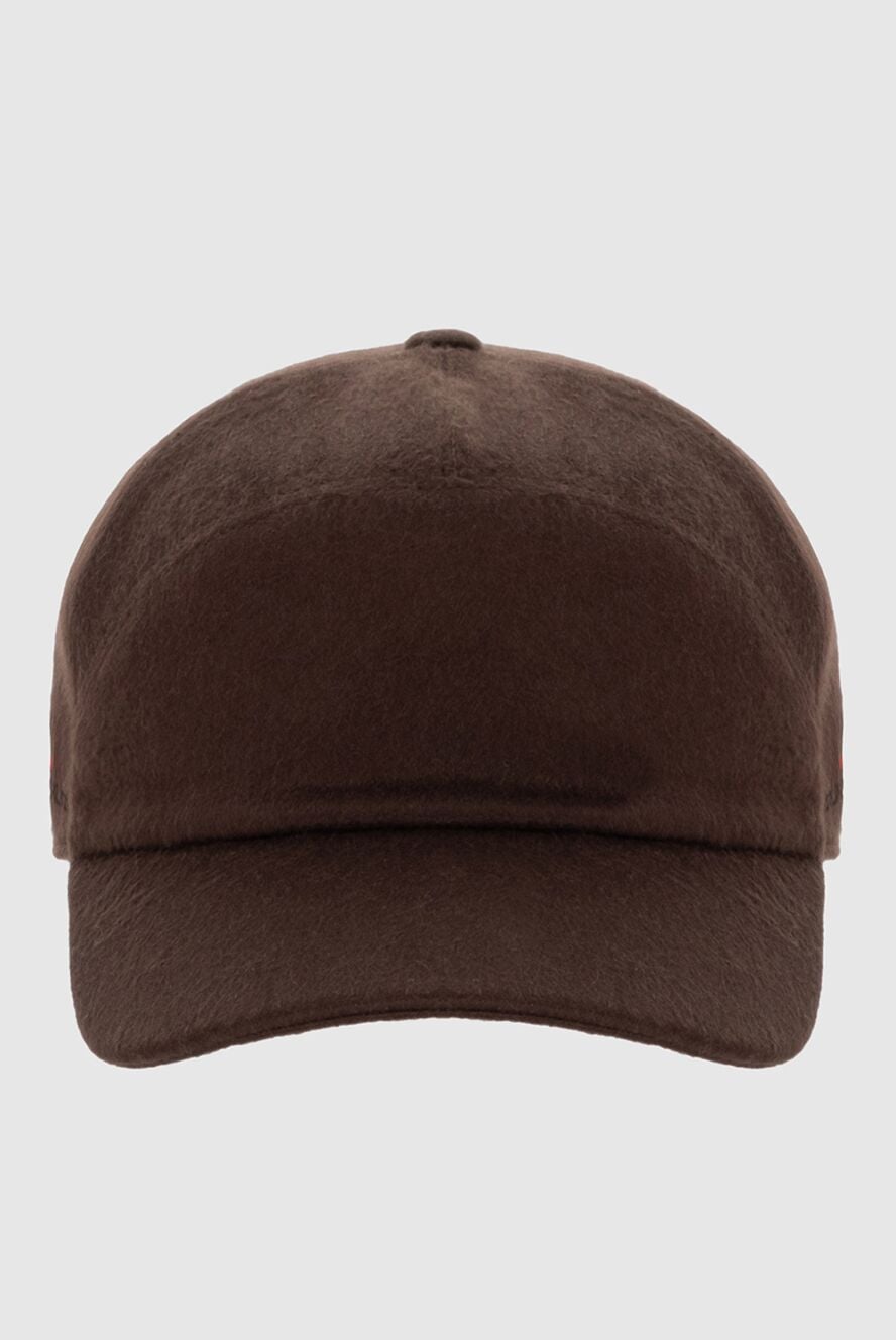 Kiton кепка из кашемира коричневая мужская 171833 - фото 1