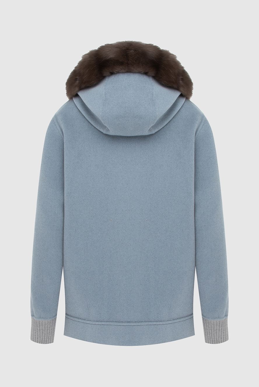 Fabio Gavazzi жіночі куртка з кашеміру та хутра соболя блакитна жіноча купити фото з цінами 172162