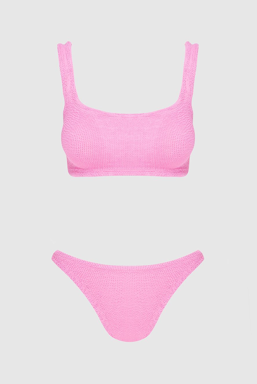 Hunza G жіночі купальник роздільний з нейлону та еластану рожевий жіночий купити фото з цінами 172243