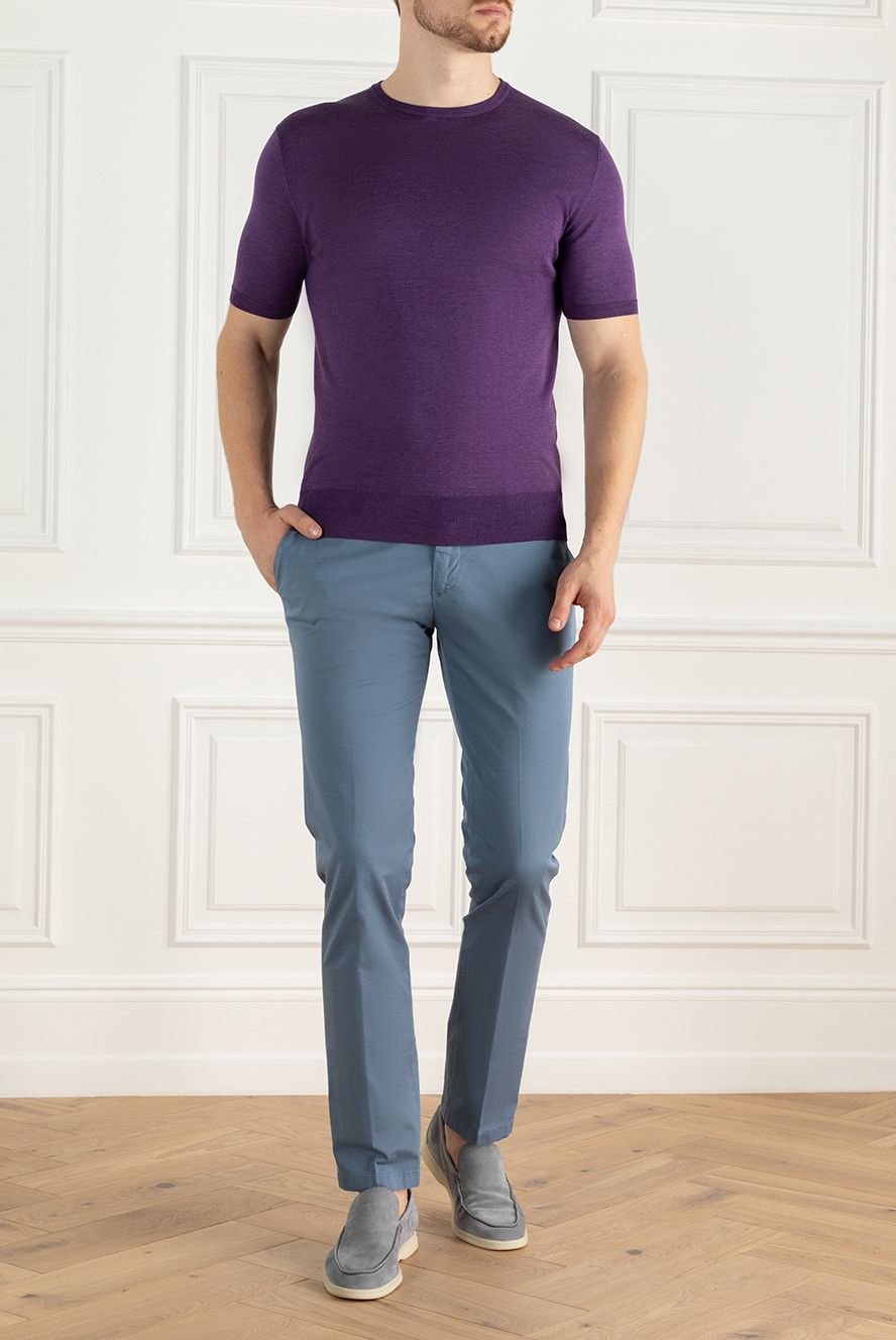 Tombolini чоловічі брюки чиноси з бавовни та еластану фіолетові купити фото з цінами 172875