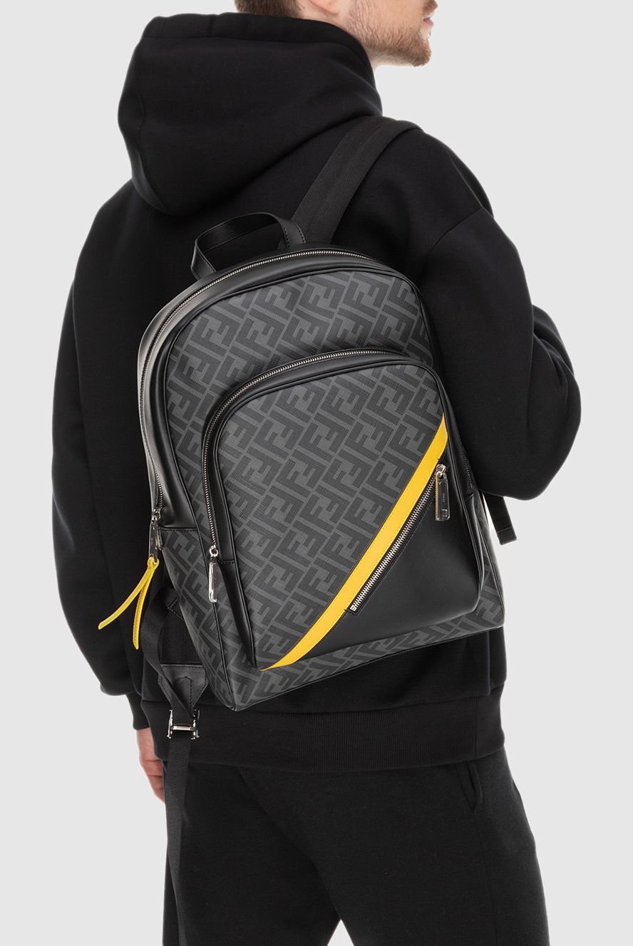 Fendi чоловічі рюкзак зі шкіри чорний чоловічий купити фото з цінами 172895