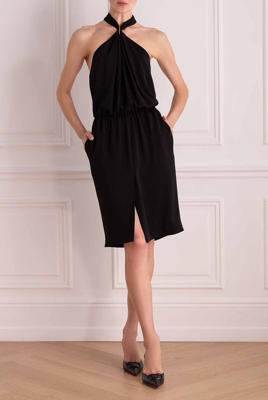 Celine жіночі сукня з шовку чорна жіноча купити фото з цінами 173091