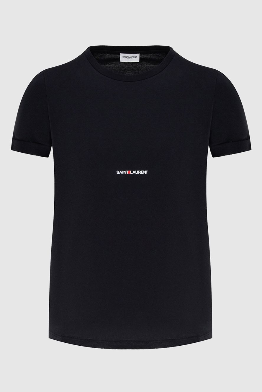 Saint Laurent чоловічі футболка з бавовни чорна чоловіча купити фото з цінами 173146