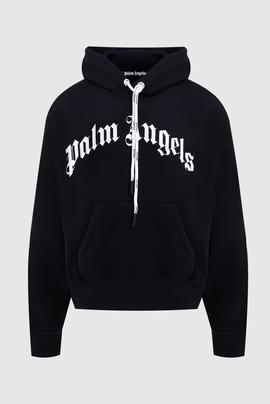 Palm Angels худи мужской из хлопка черный 173155 - фото 1