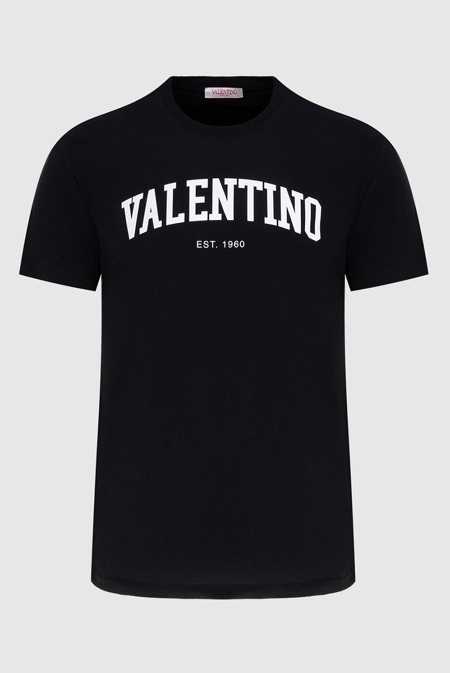Valentino чоловічі футболка з бавовни чорна чоловіча купити фото з цінами 173165