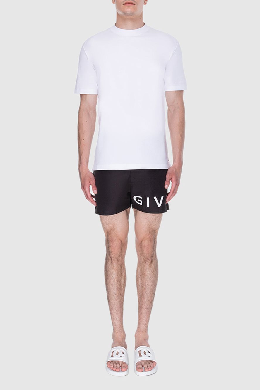 Givenchy чоловічі шорти пляжні з поліестеру чорні чоловічі купити фото з цінами 173175