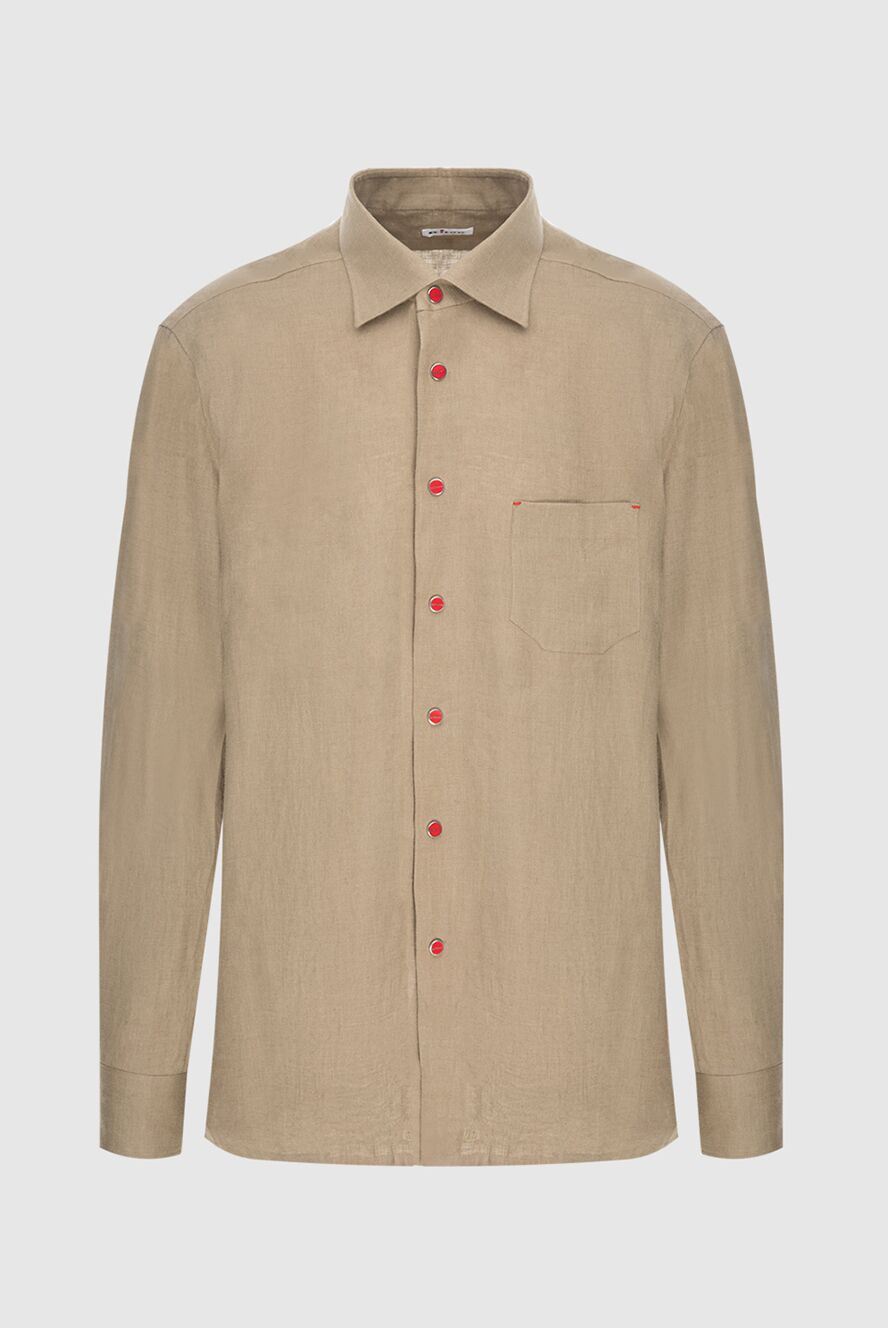 Kiton man beige linen shirt for men 173481 - photo 1