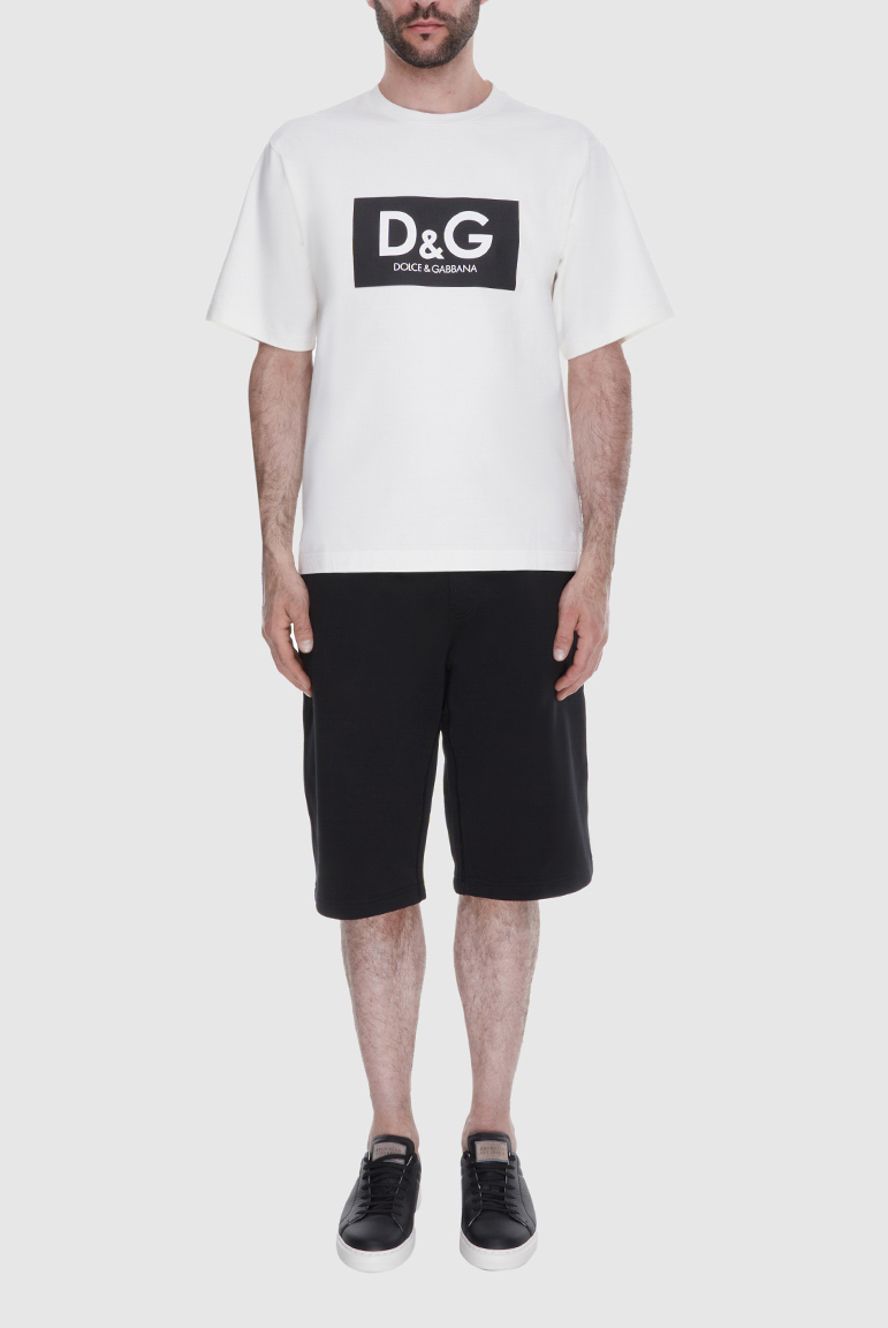 Dolce & Gabbana чоловічі футболка з бавовни біла чоловіча купити фото з цінами 173570