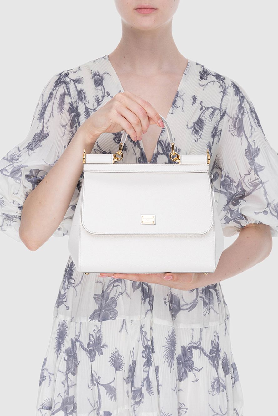 Dolce & Gabbana жіночі сумка зі шкіри біла жіноча купити фото з цінами 173754