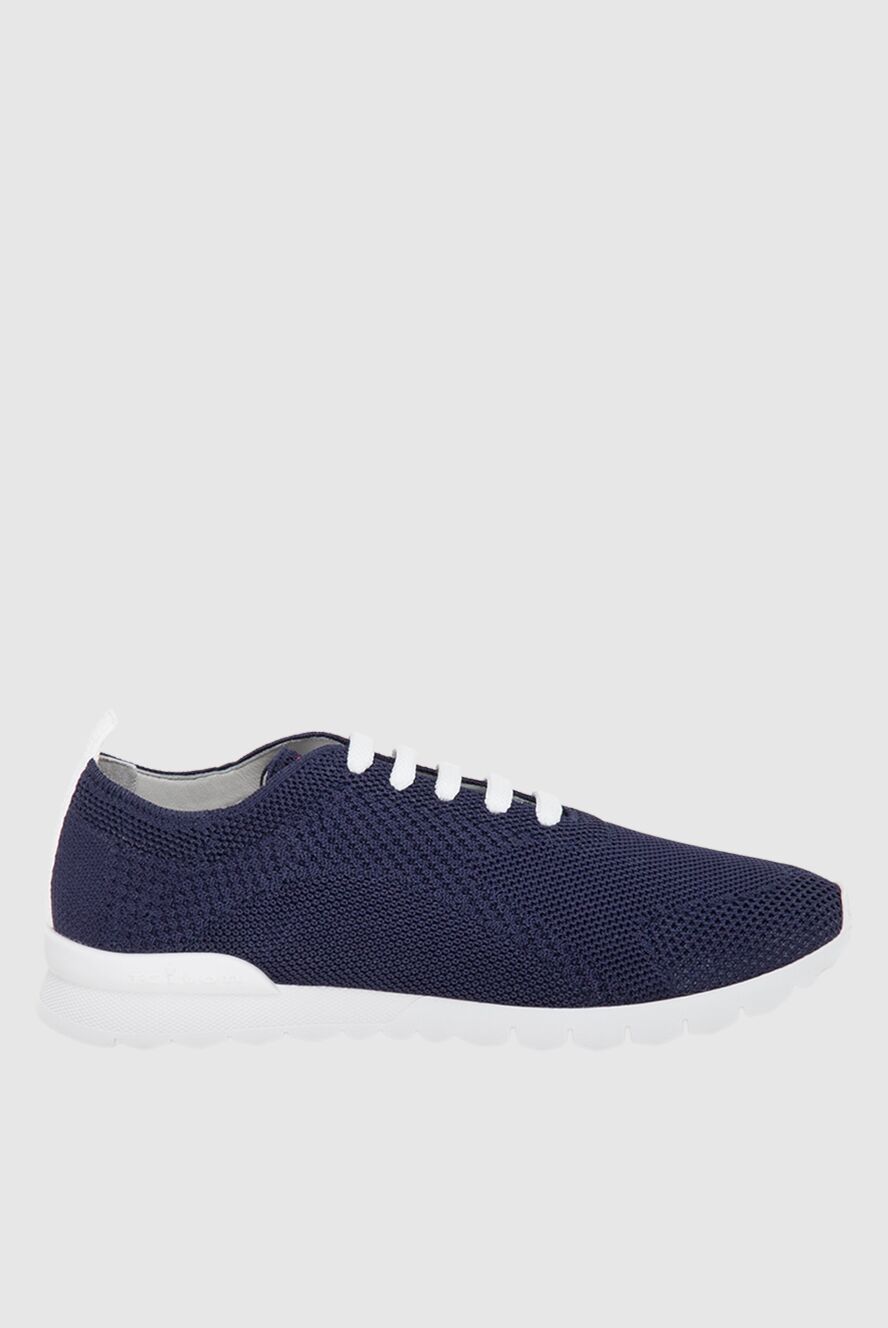 Kiton man men's blue sneakers with logo on the tongue 173916 - photo 1