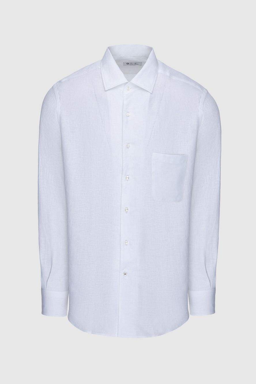 Loro Piana чоловічі сорочка із льону біла чоловіча купити фото з цінами 173993
