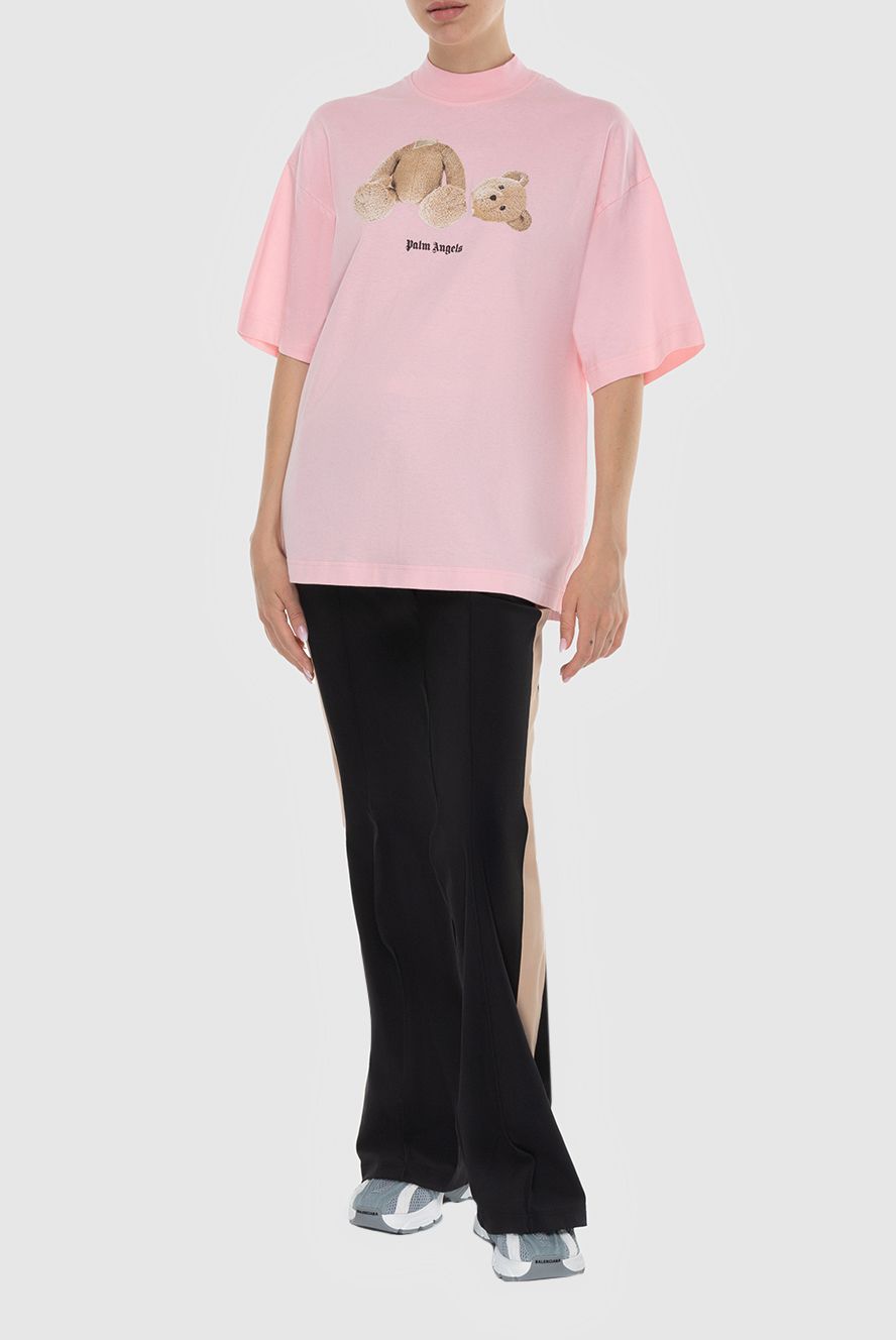 Palm Angels жіночі футболка з бавовни рожева жіноча купити фото з цінами 174061