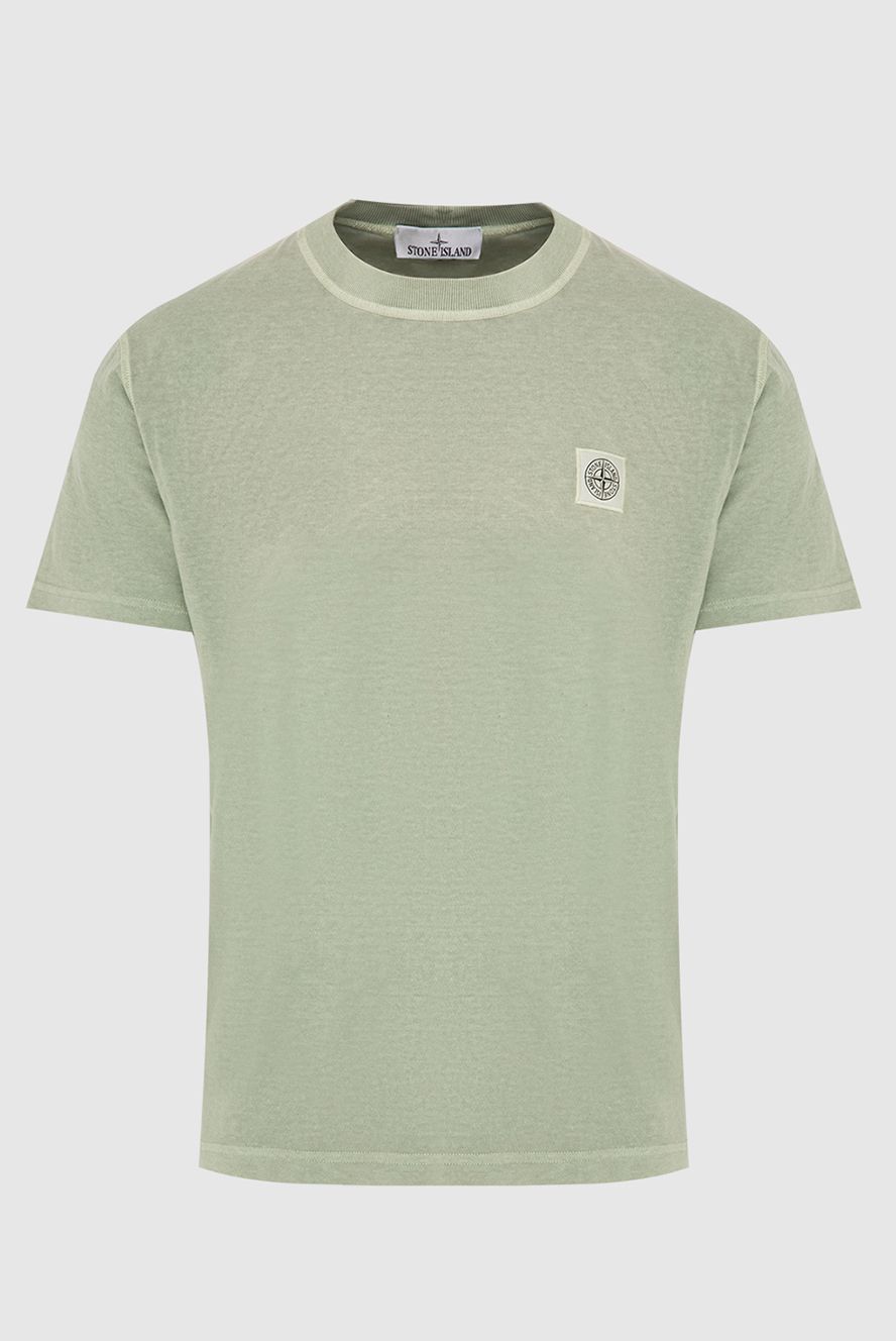 Stone Island чоловічі футболка з бавовни зелена чоловіча купити фото з цінами 174096