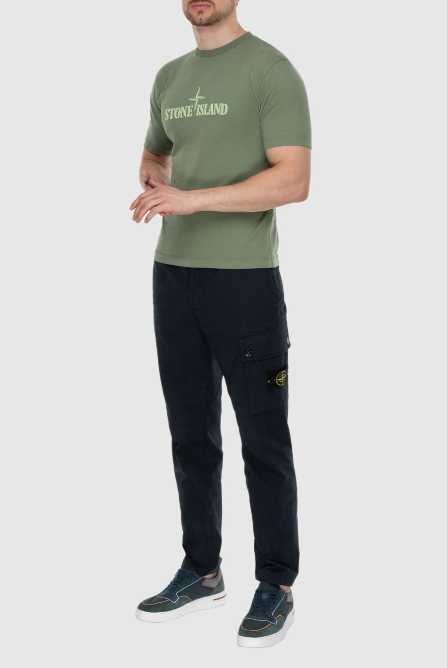 Stone Island чоловічі футболка з бавовни зелена чоловіча купити фото з цінами 174097