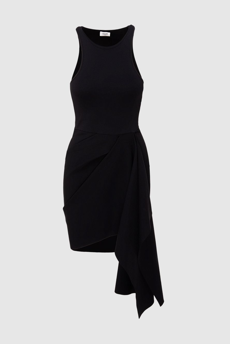 Celine жіночі сукня з віскози та поліестеру чорна жіноча купити фото з цінами 174189