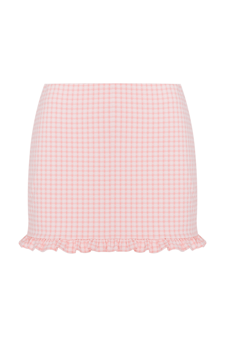 Pink polyamide and elastane skirt for women