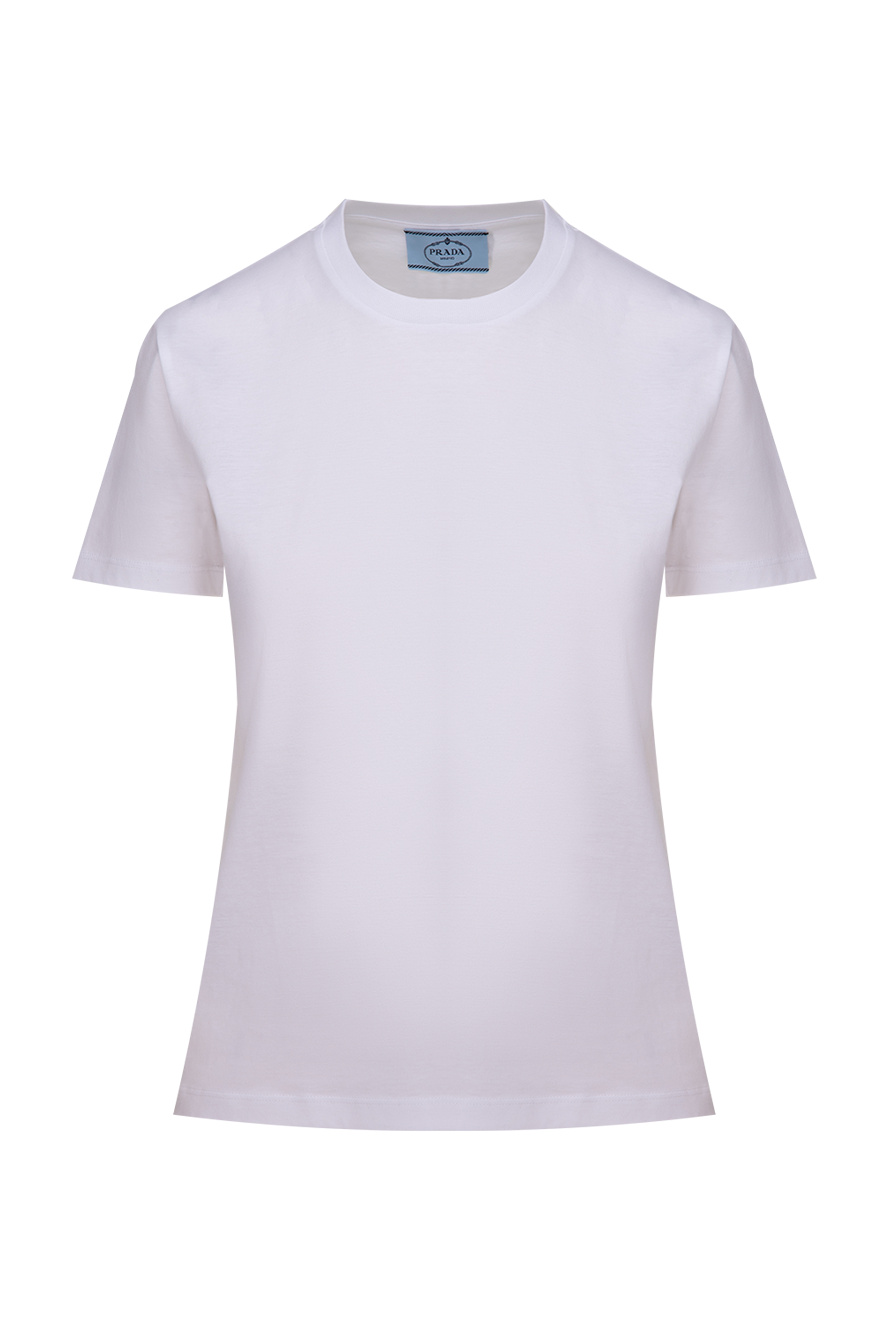 Prada жіночі футболка з бавовни біла жіноча купити фото з цінами 174232
