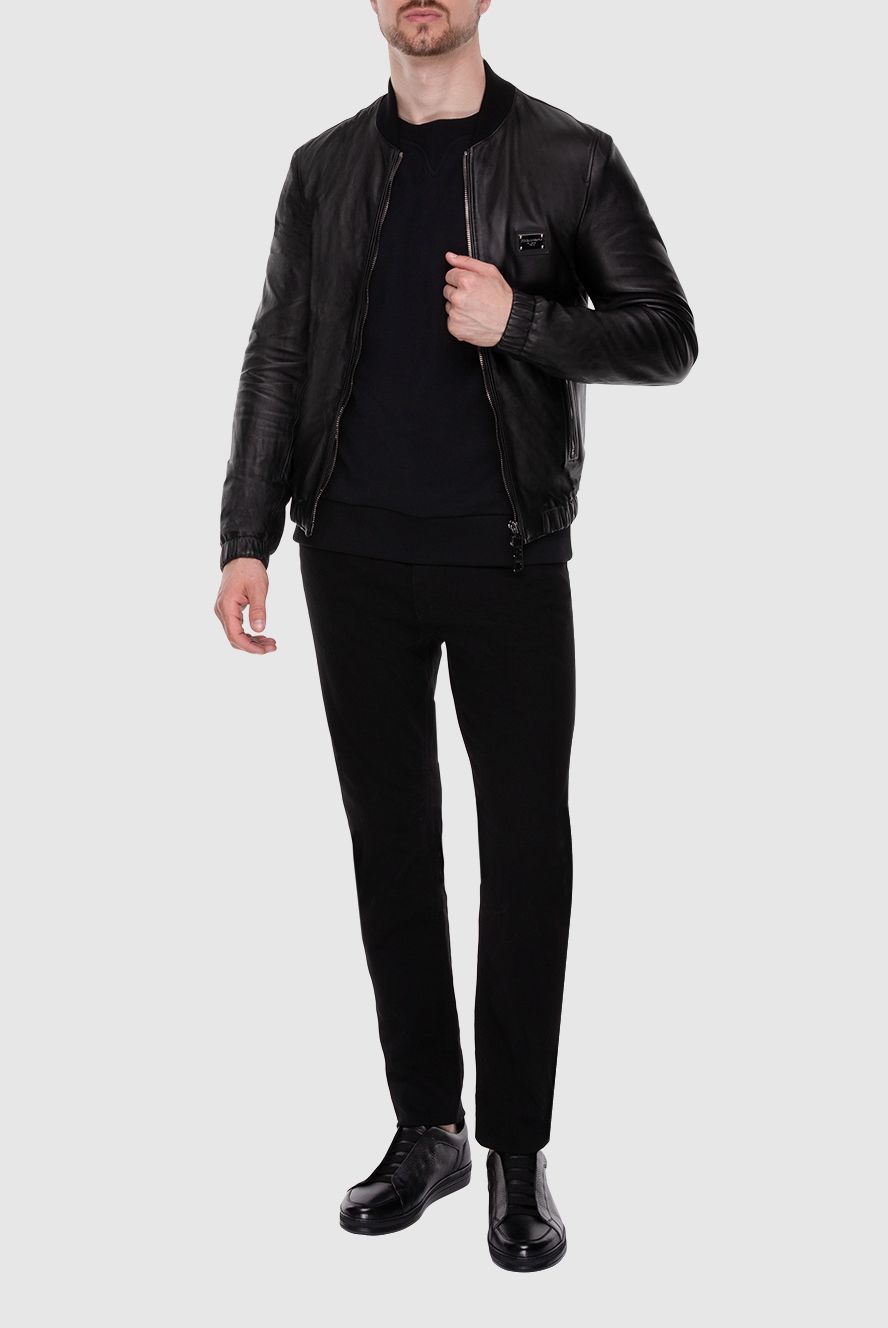 Dolce & Gabbana чоловічі куртка зі шкіри чорна чоловіча купити фото з цінами 174274