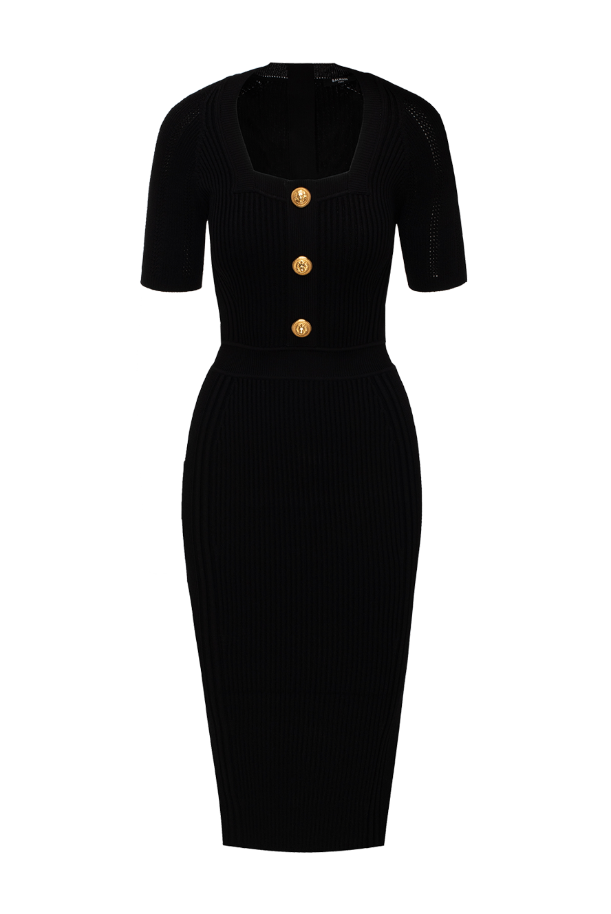 Balmain жіночі сукня з віскози та поліестеру чорна жіноча купити фото з цінами 174448
