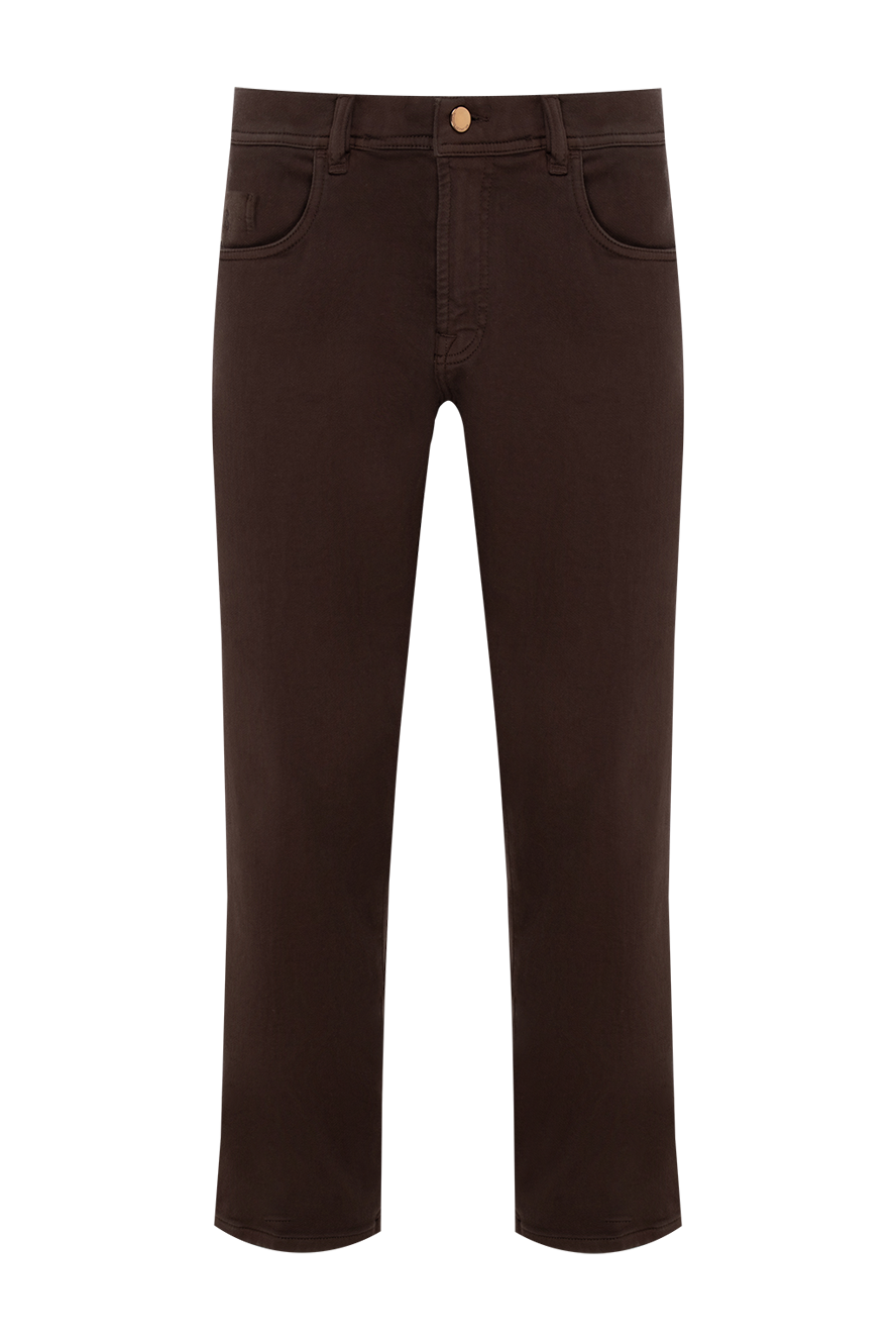 Scissor Scriptor чоловічі джинси коричневі з бавовни та поліуретану чоловічі. купити фото з цінами 174776