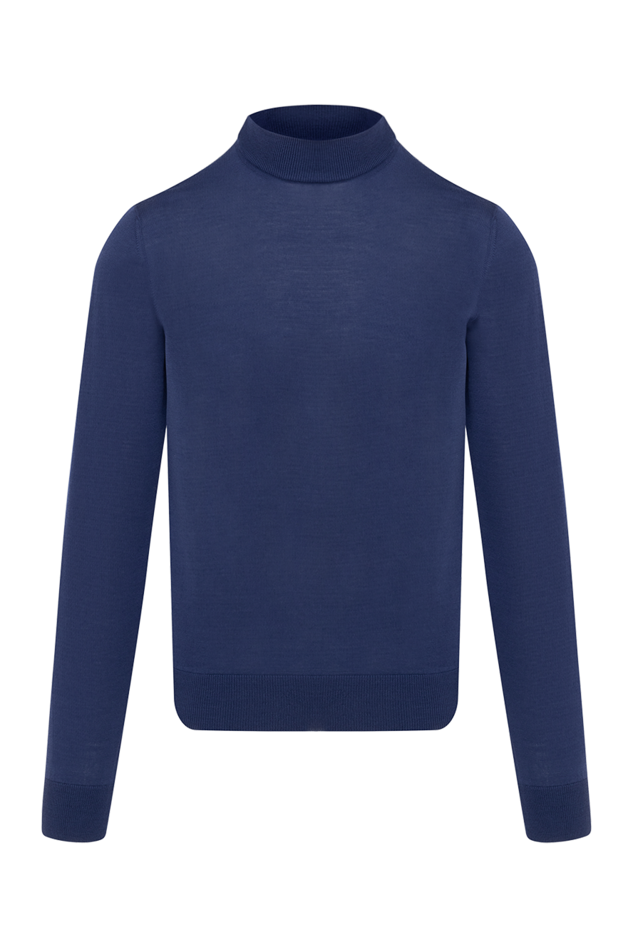 Cesare di Napoli man men's high-collared woolen jumper blue 174810 - photo 1