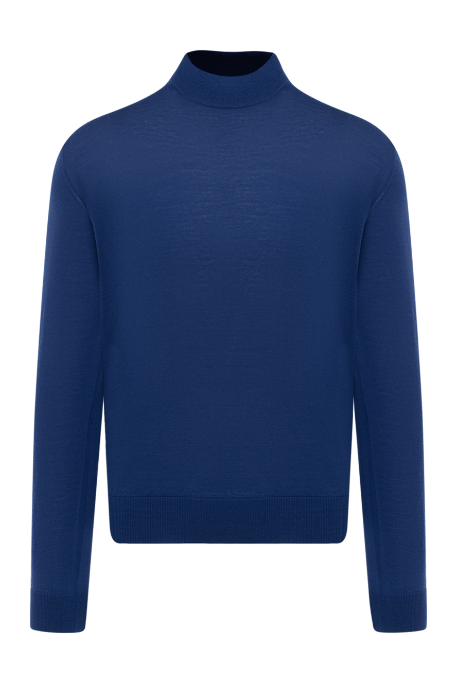 Cesare di Napoli man men's high-collared woolen jumper blue 174824 - photo 1