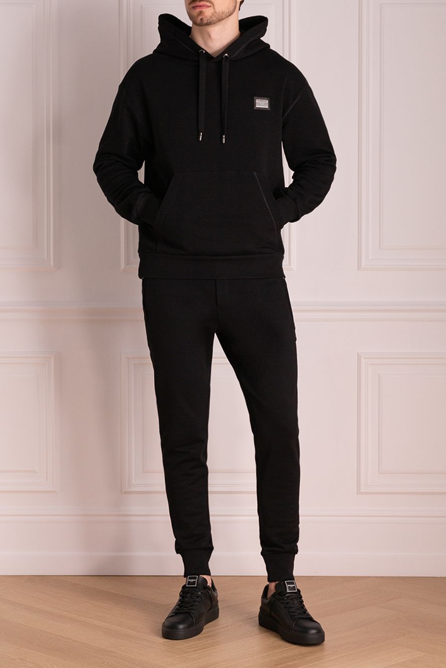 Dolce & Gabbana чоловічі костюм спортивний чоловічий з бавовни чорний купити фото з цінами 174831