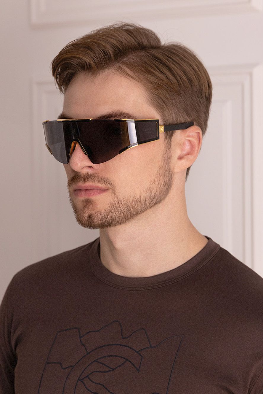 Balmain чоловічі окуляри сонцезахисні з металу та пластику чорні чоловічі купити фото з цінами 174926