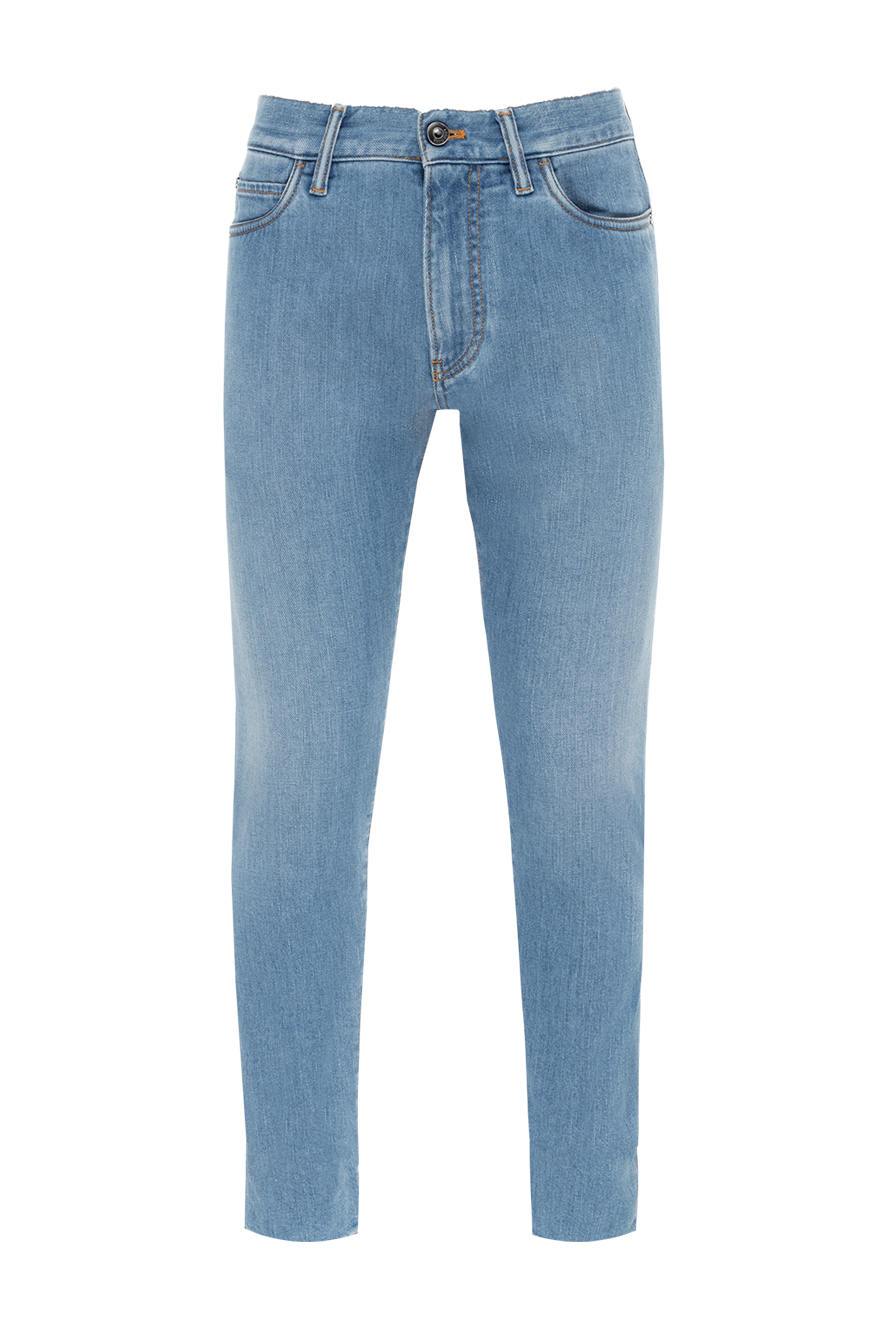 Loro Piana чоловічі джинси з бавовни та поліуретану блакитні чоловічі купити фото з цінами 174972