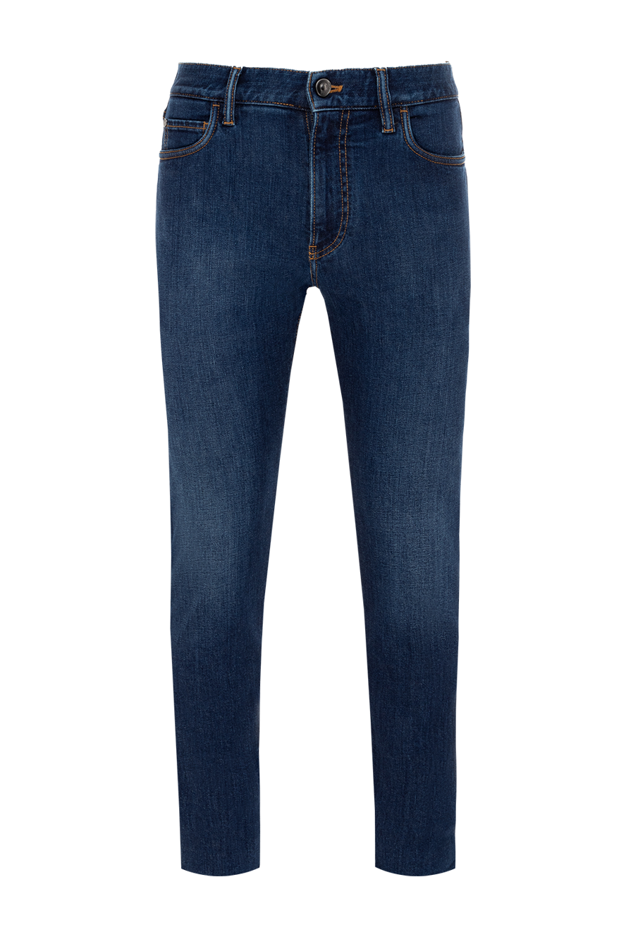 Loro Piana чоловічі джинси з бавовни та поліуретану сині чоловічі купити фото з цінами 174973