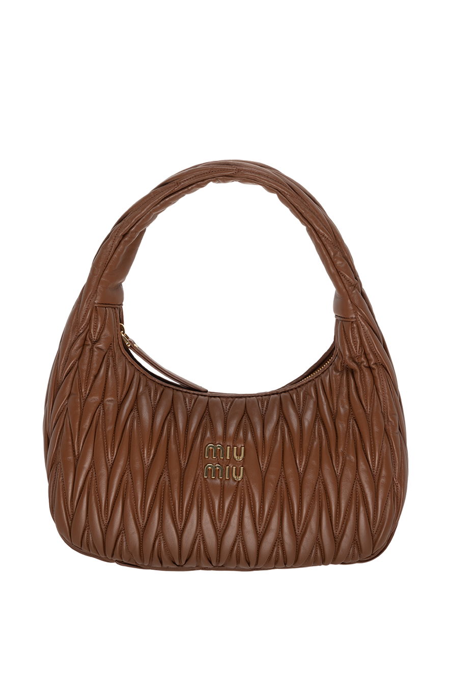 Miu Miu жіночі сумка зі шкіри коричнева жіноча купити фото з цінами 175172