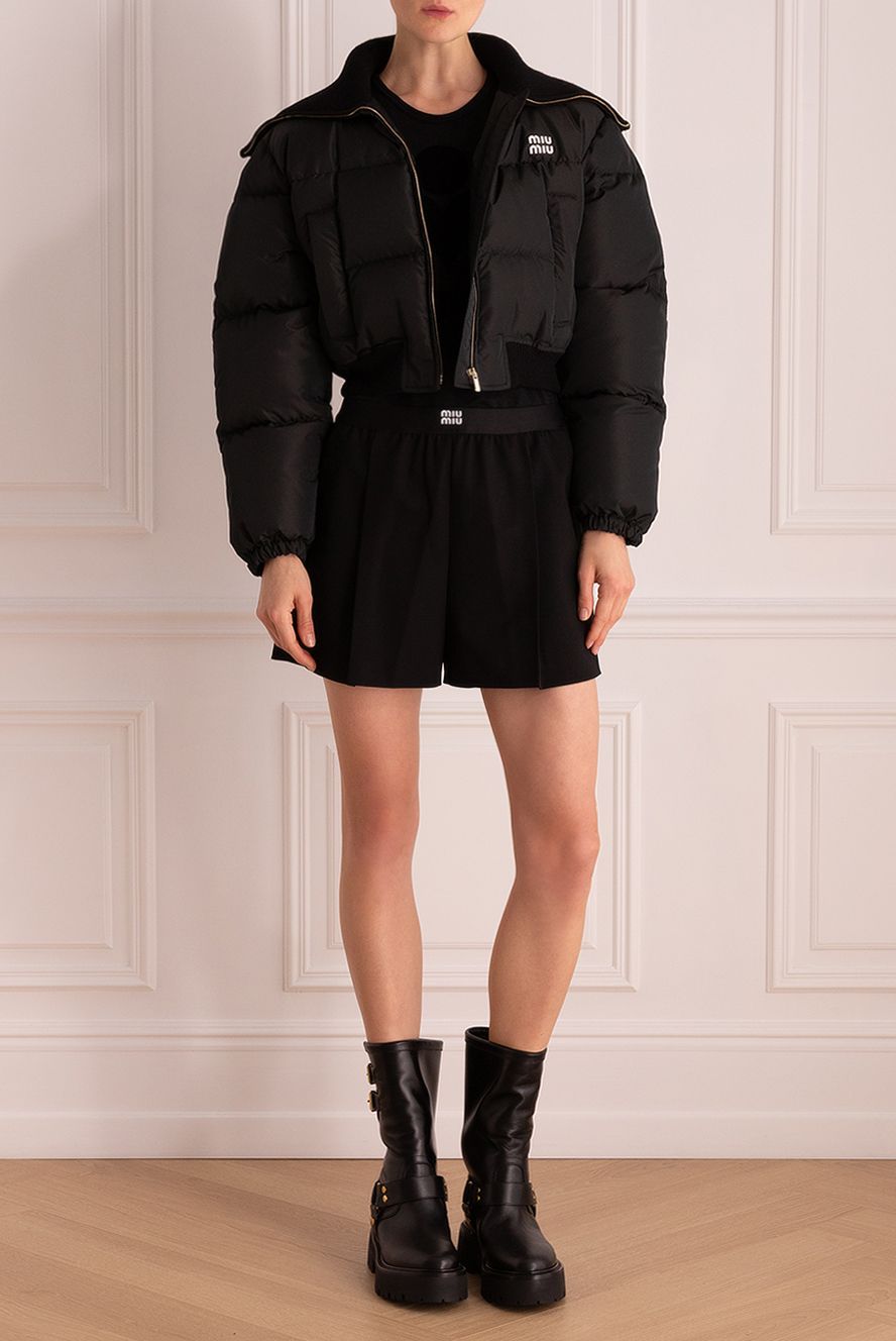 Miu Miu жіночі куртка з поліестеру чорна жіноча купити фото з цінами 175179