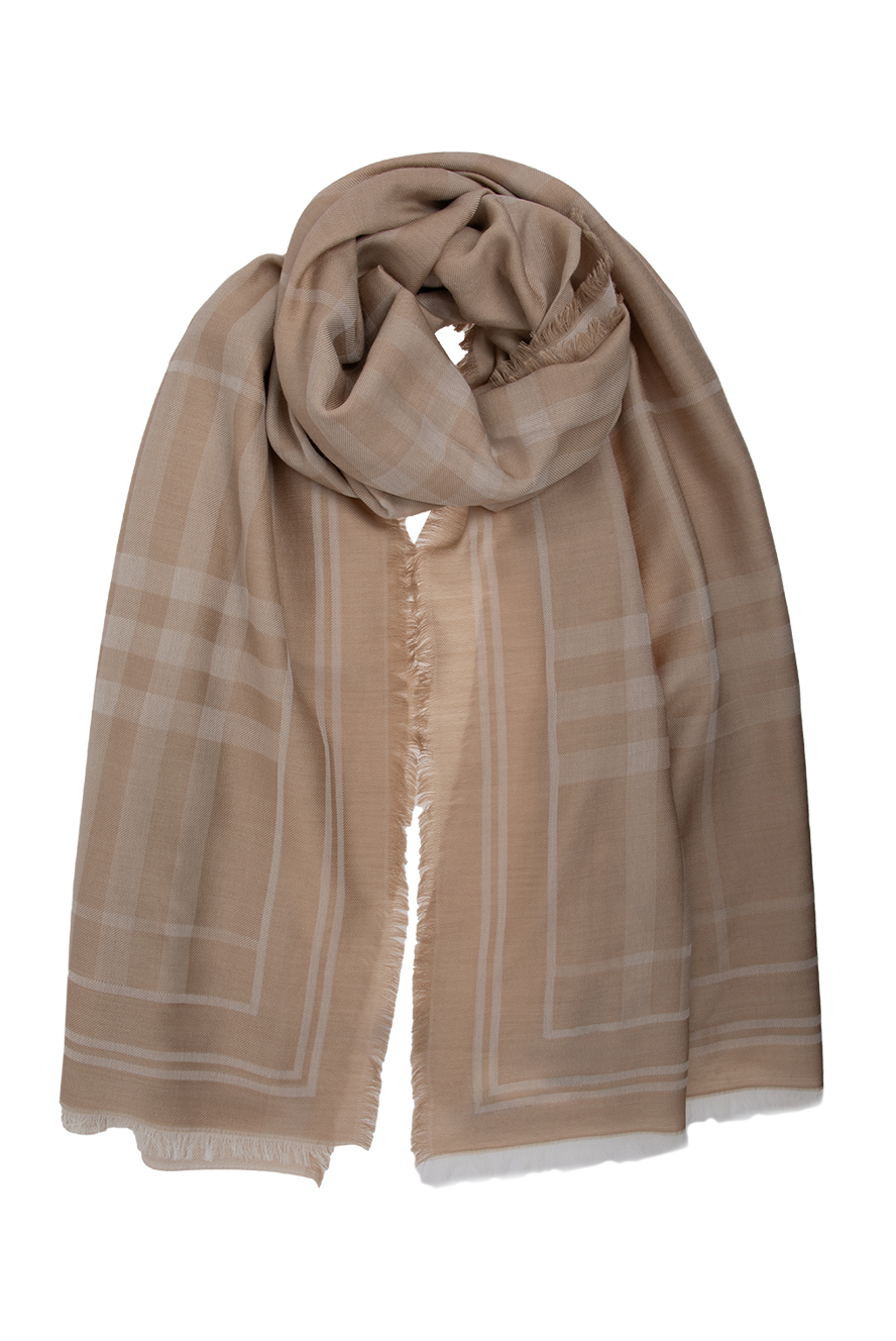 Burberry жіночі шарф з вовни та шовку бежевий жіночий купити фото з цінами 175240