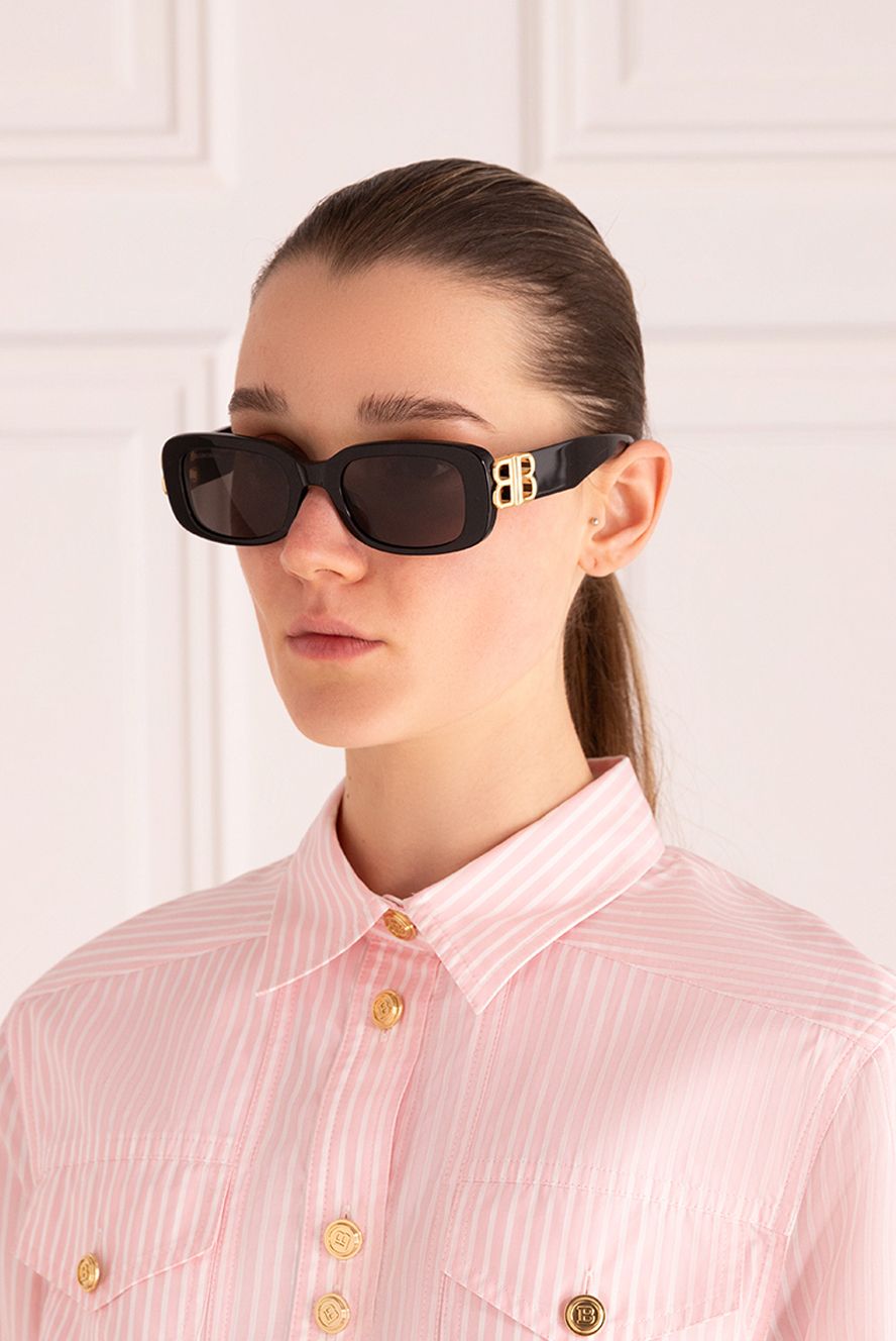 Balenciaga жіночі сонцезахисні окуляри з ацетату чорні жіночі купити фото з цінами 175243