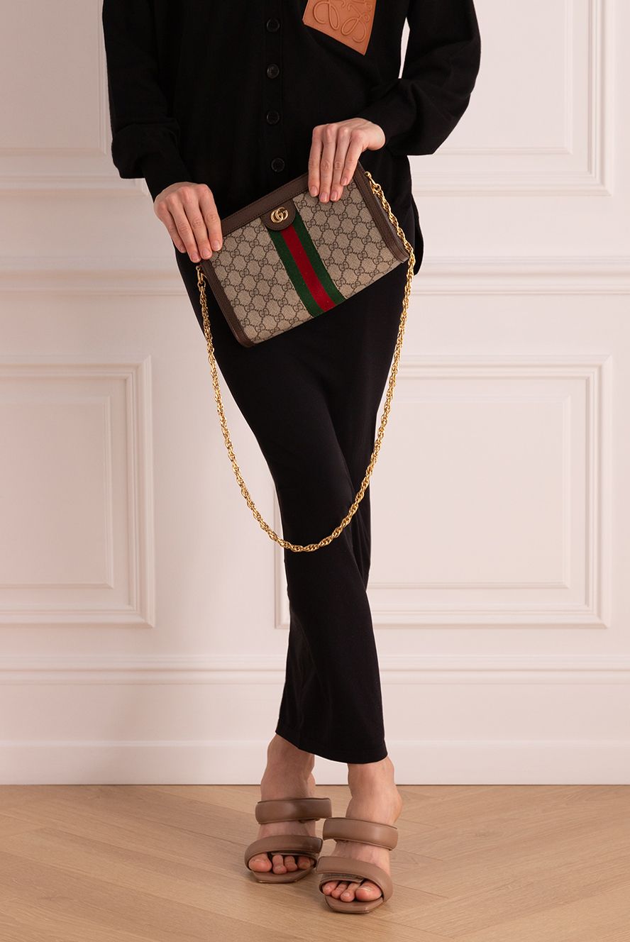 Gucci жіночі сумка зі шкіри коричнева жіноча купити фото з цінами 175336
