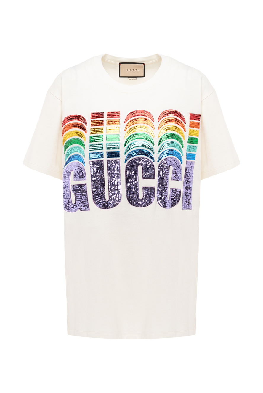 Gucci жіночі футболка з бавовни біла жіноча купити фото з цінами 175346