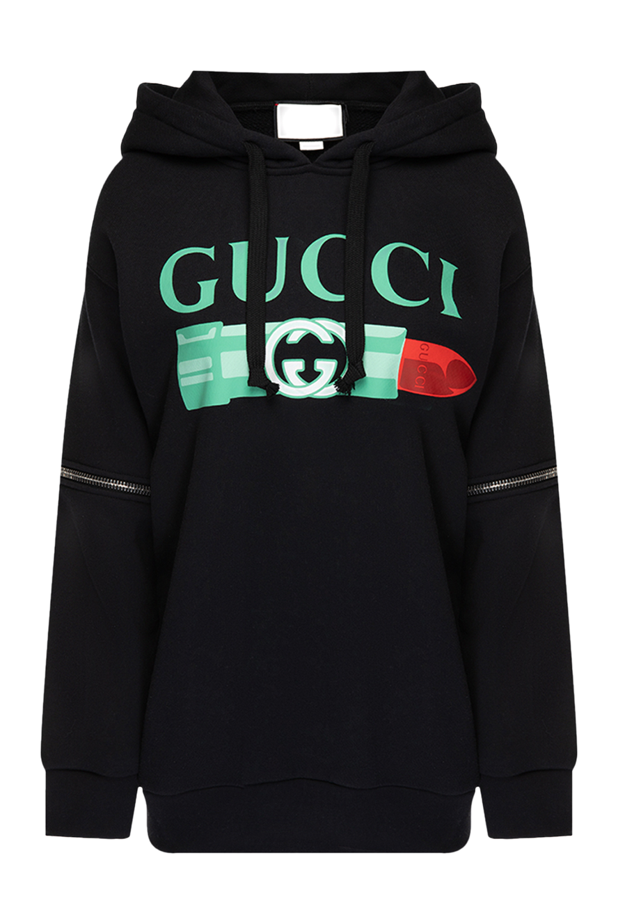 Gucci жіночі худі з бавовни чорний жіночий купити фото з цінами 175349