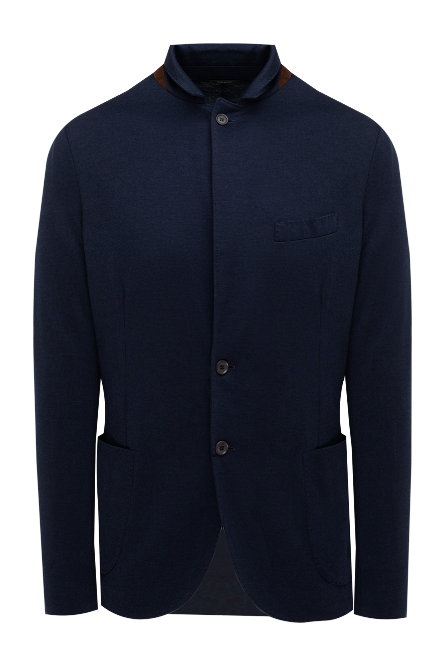 Loro Piana чоловічі піджак із вовни та шовку синій чоловічий купити фото з цінами 175750