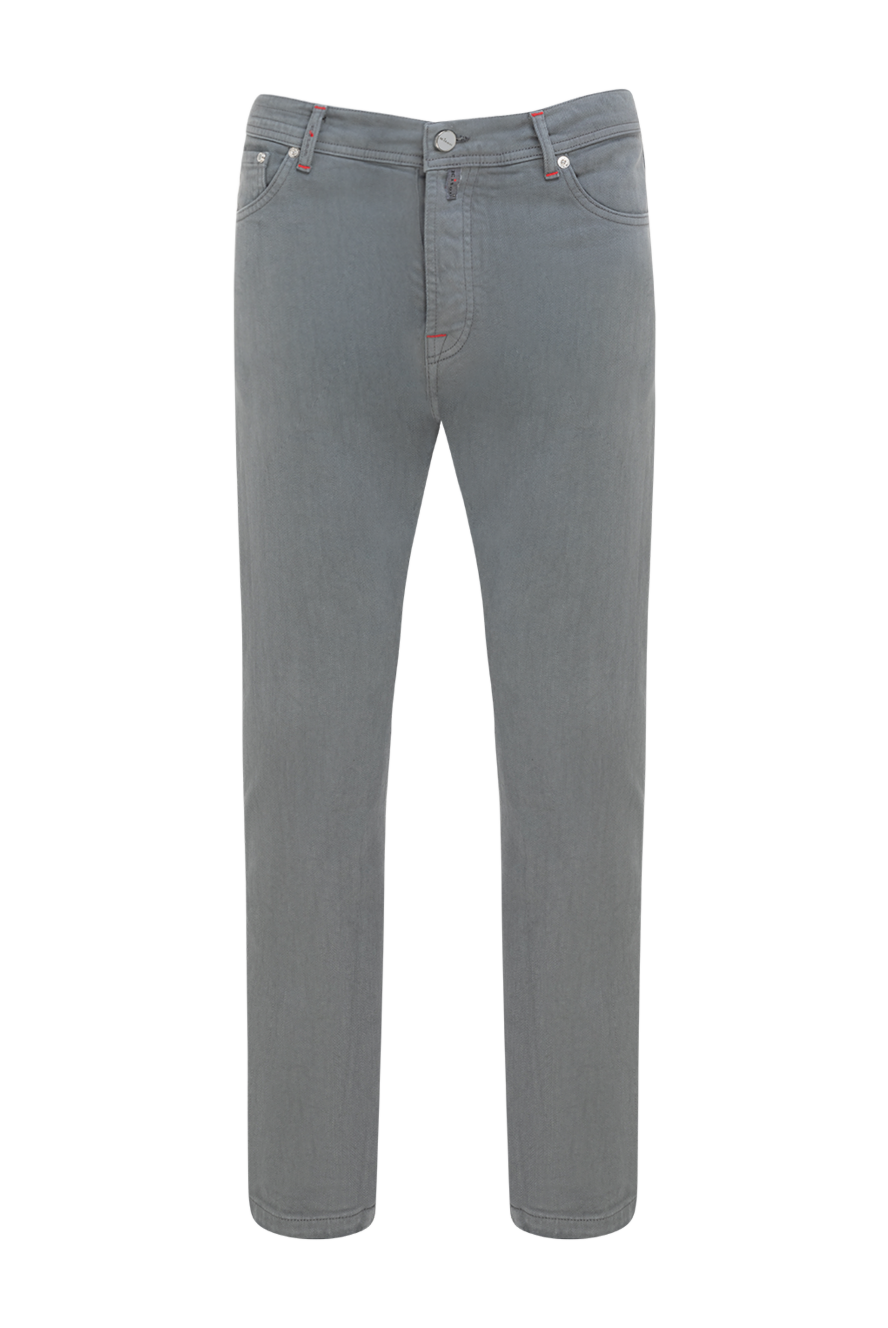 Kiton man gray cotton and elastane jeans for men 177727 - photo 1