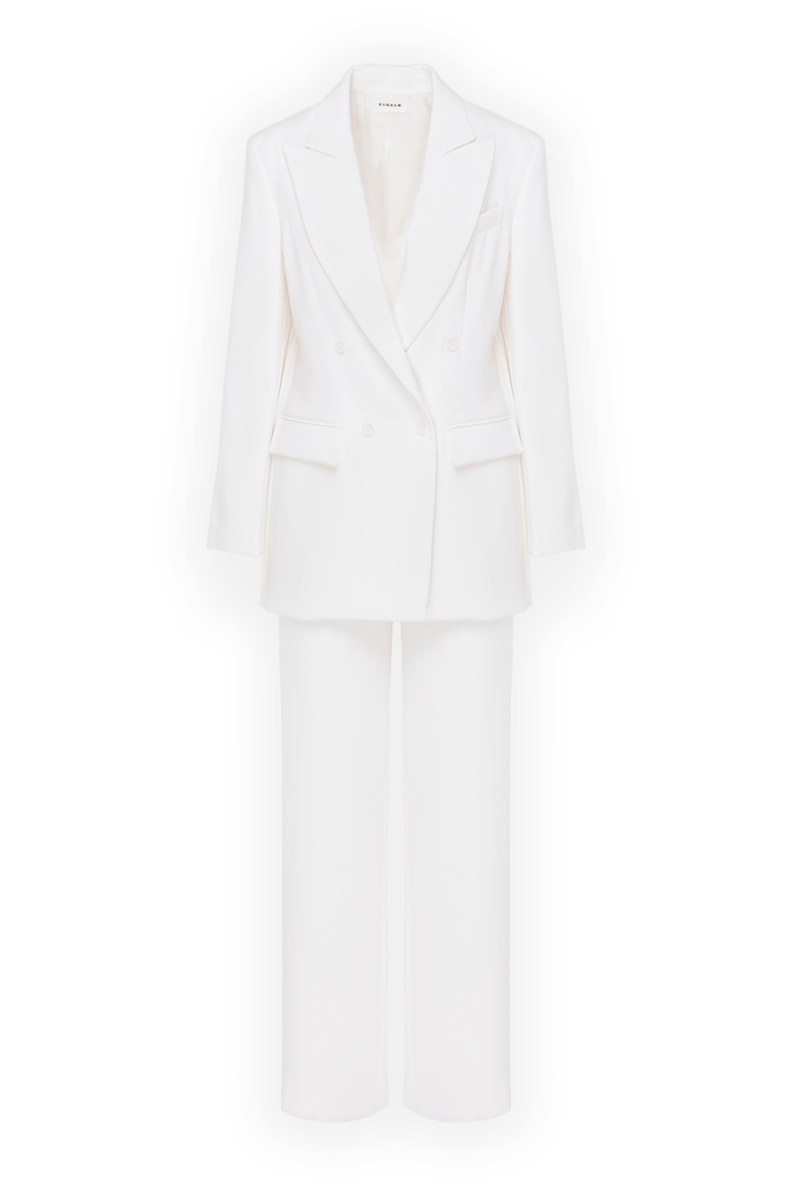 P.A.R.O.S.H. woman women's white double-breasted suit with trousers 181269 - photo 1