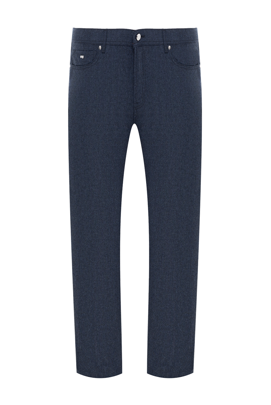 Marco Pescarolo man men's woolen pants in the style of jeans blue 184650 - photo 1