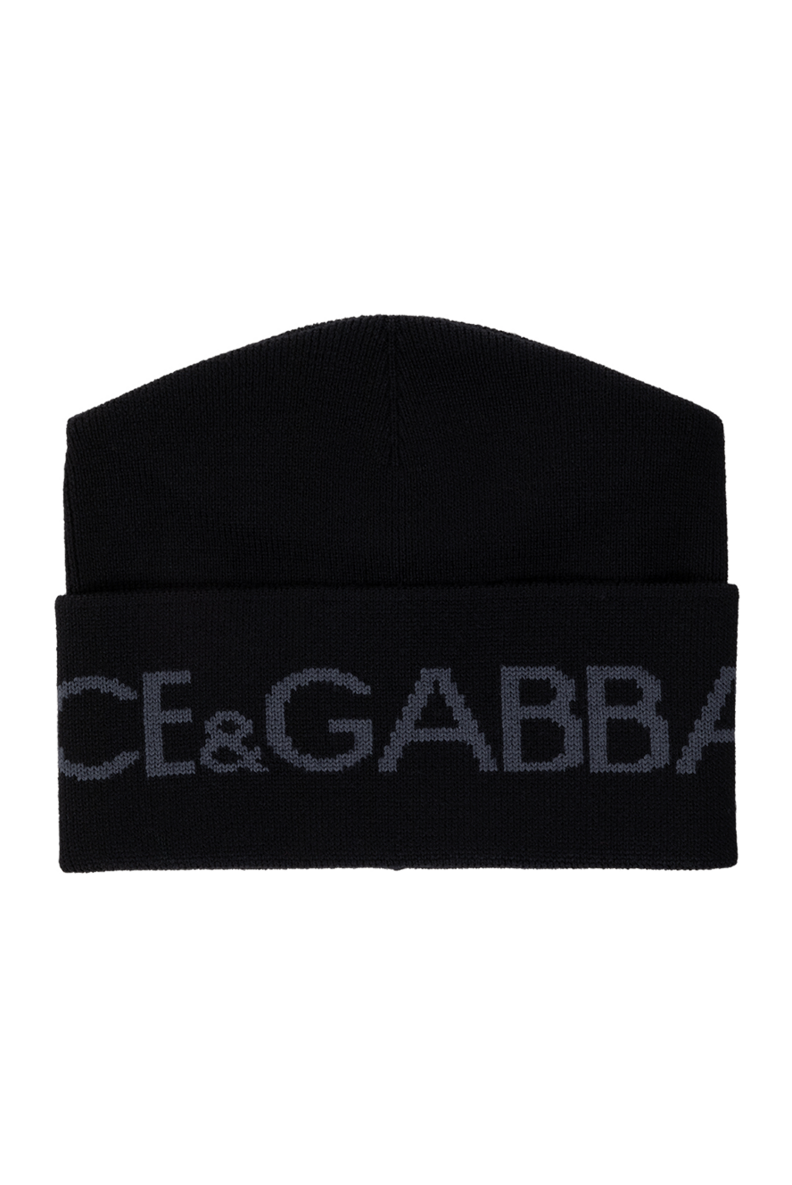 Dolce & Gabbana man men's black knitted hat with logo 184864 - photo 1