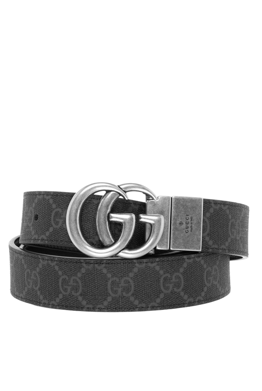 Gucci man gg marmont narrow double-sided belt in gray 185217 - photo 1