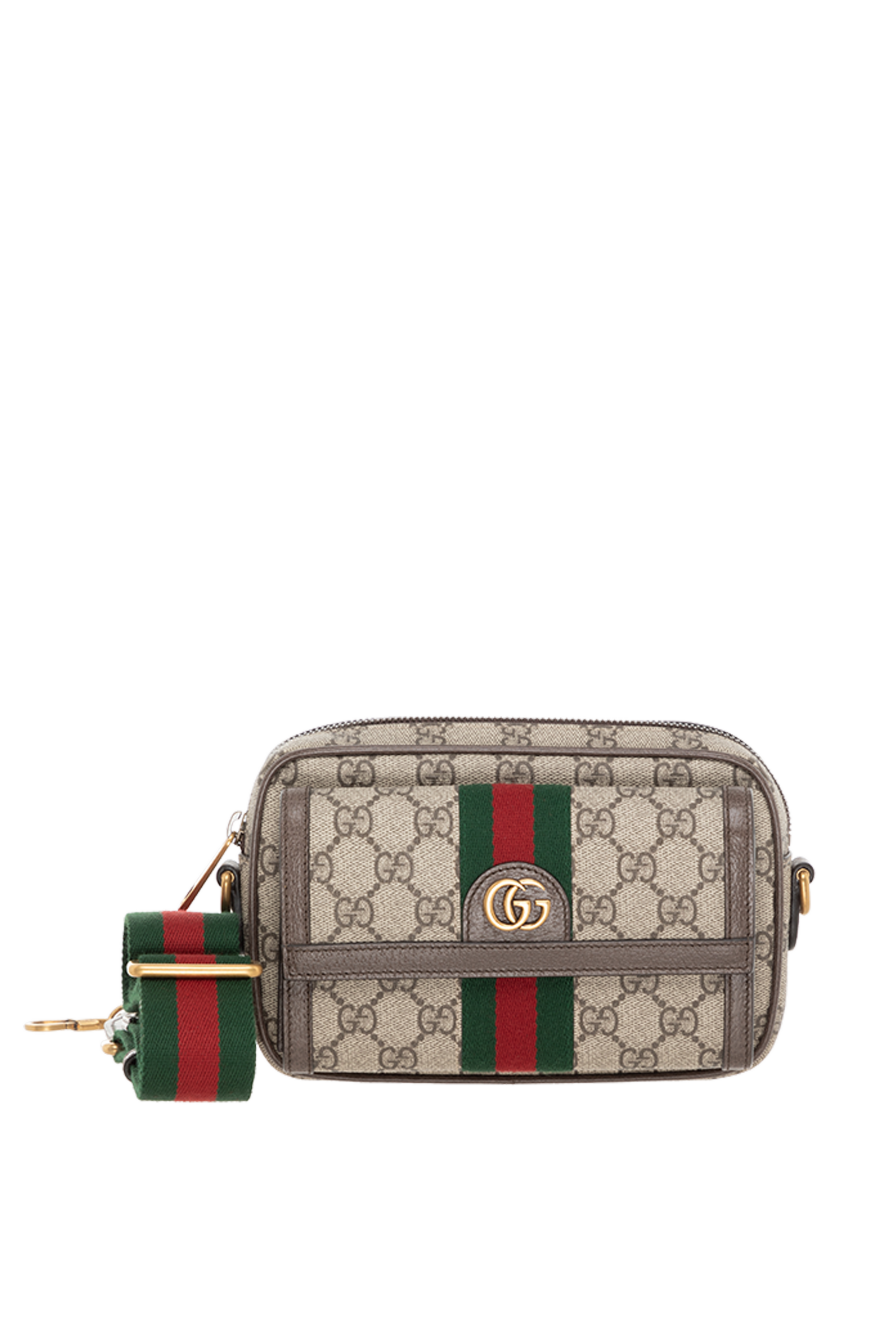 Gucci чоловічі міні-сумка ophidia чоловіча бежева 185225 - фото 1