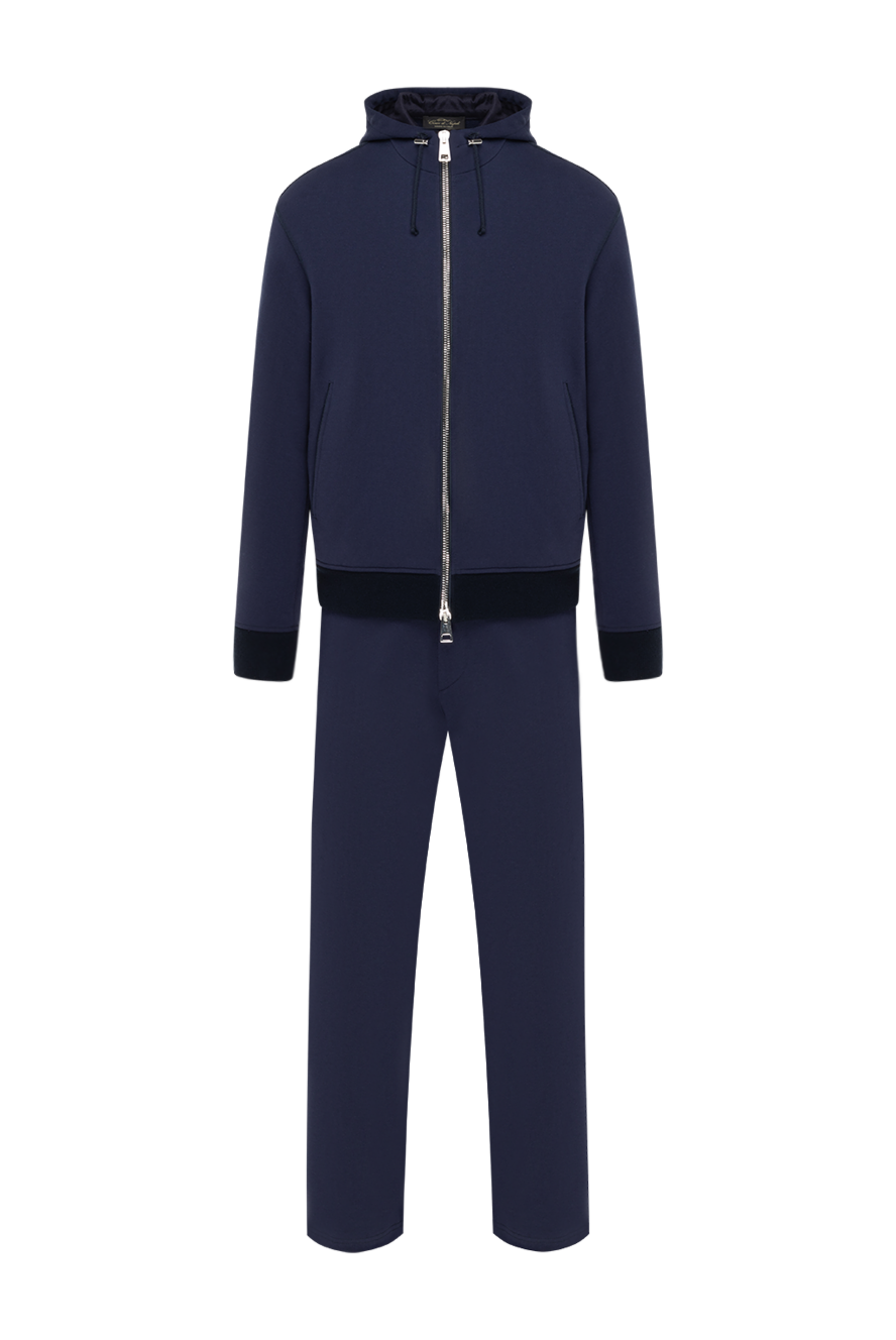 Cesare di Napoli man men's cotton sports suit blue 185230 - photo 1