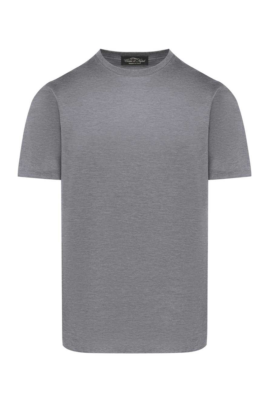 Cesare di Napoli man men's gray cotton t-shirt 185338 - photo 1